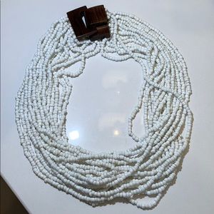 White multi-strand necklace